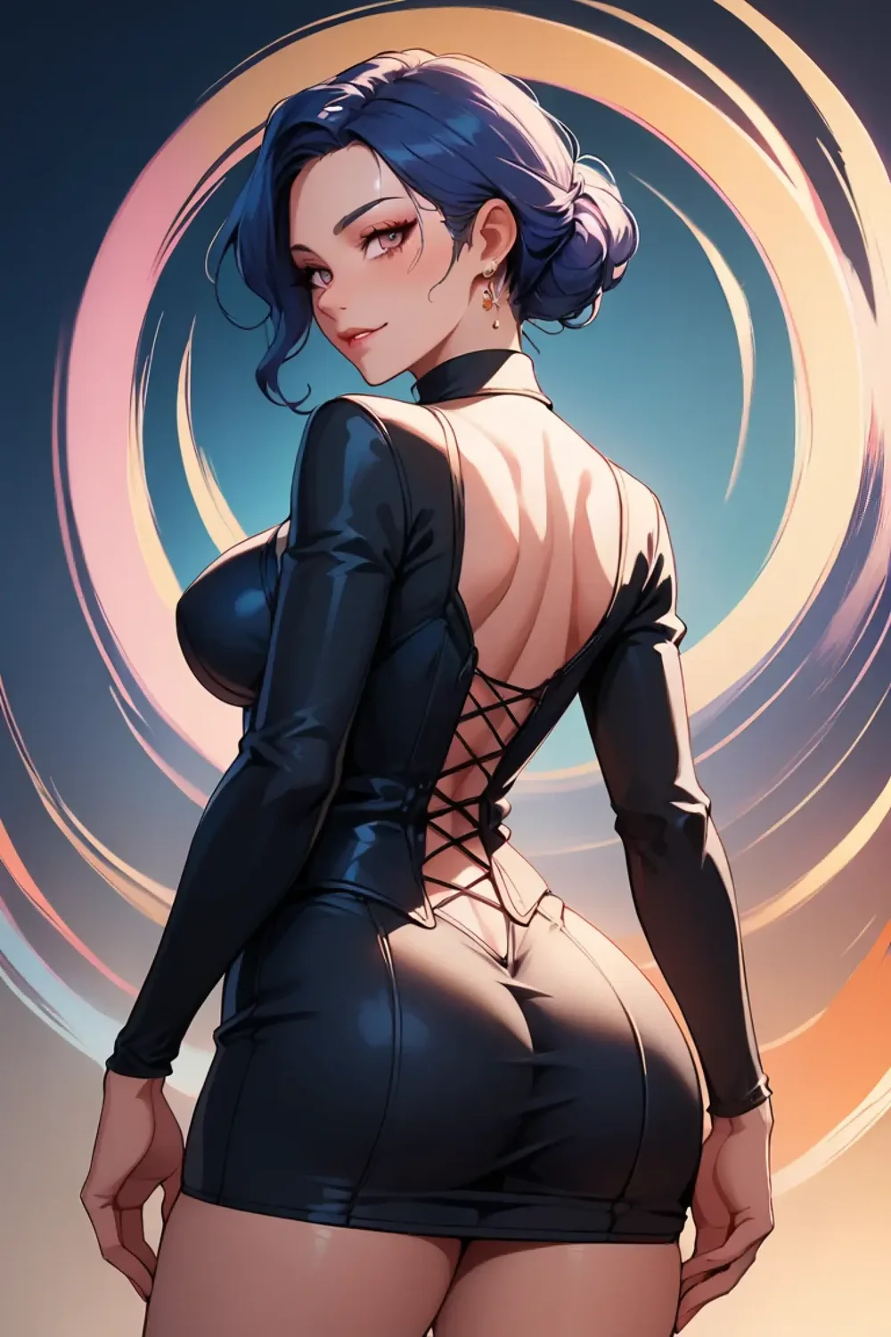 Un personaje de Lovescape generado con el motor anime