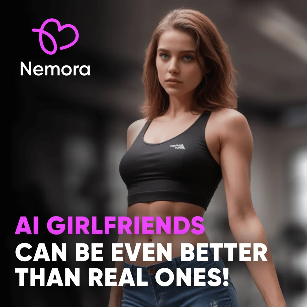 La propia imagen de marketing de Nemora: «¡LAS NOVIAS IA PUEDEN SER AÚN MEJORES QUE LAS REALES!»